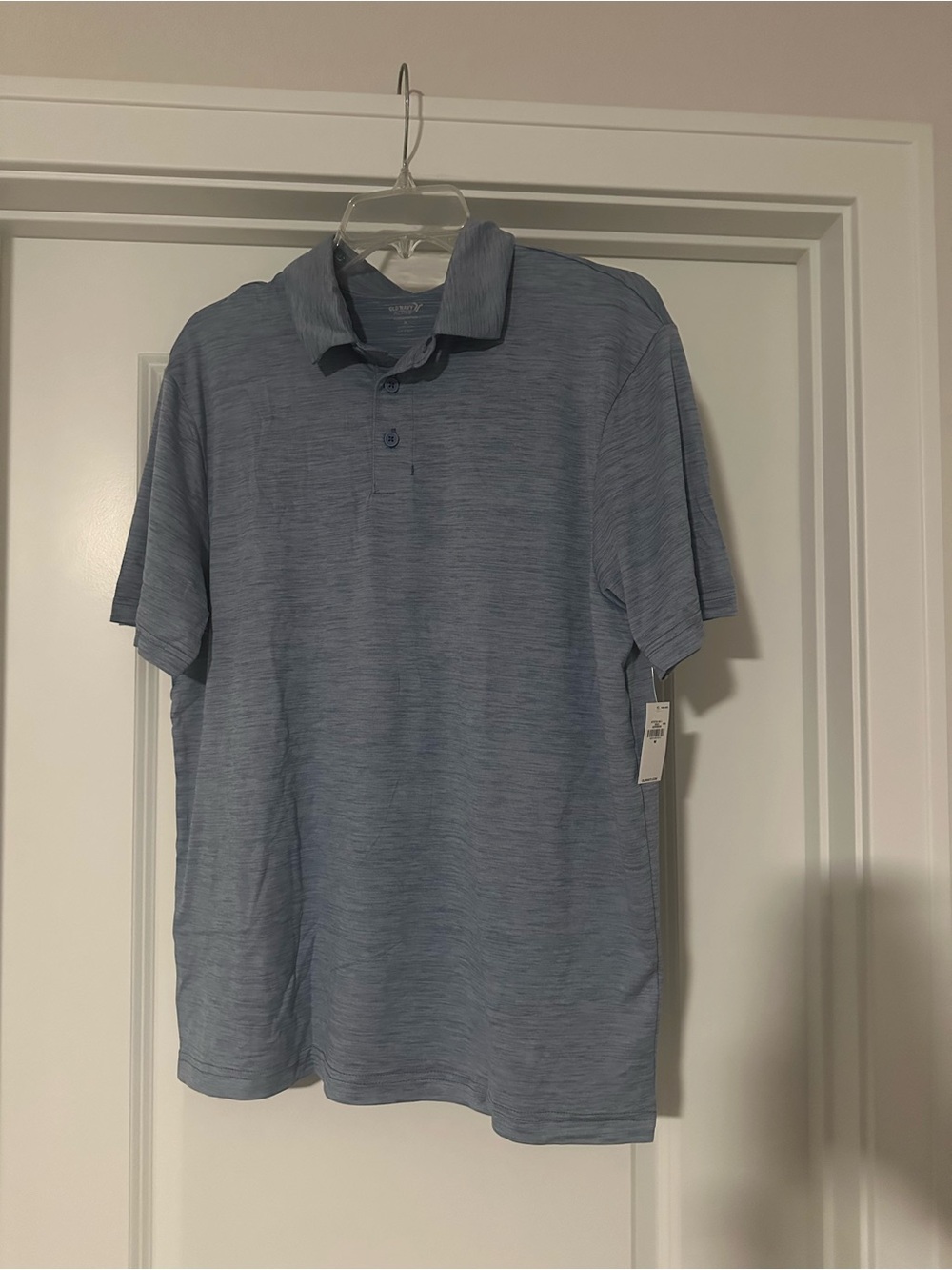 Old Navy Heathered Blue Polo Shirt